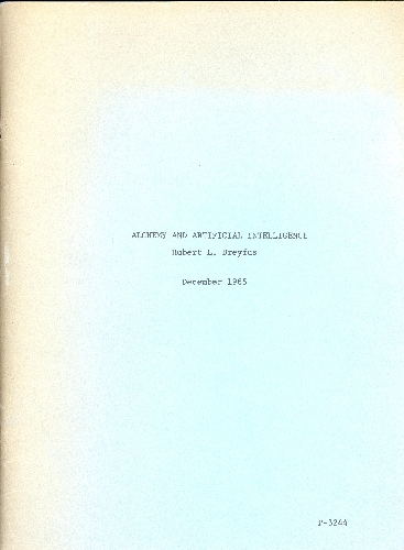Alchemy and Artificial Intelligence
